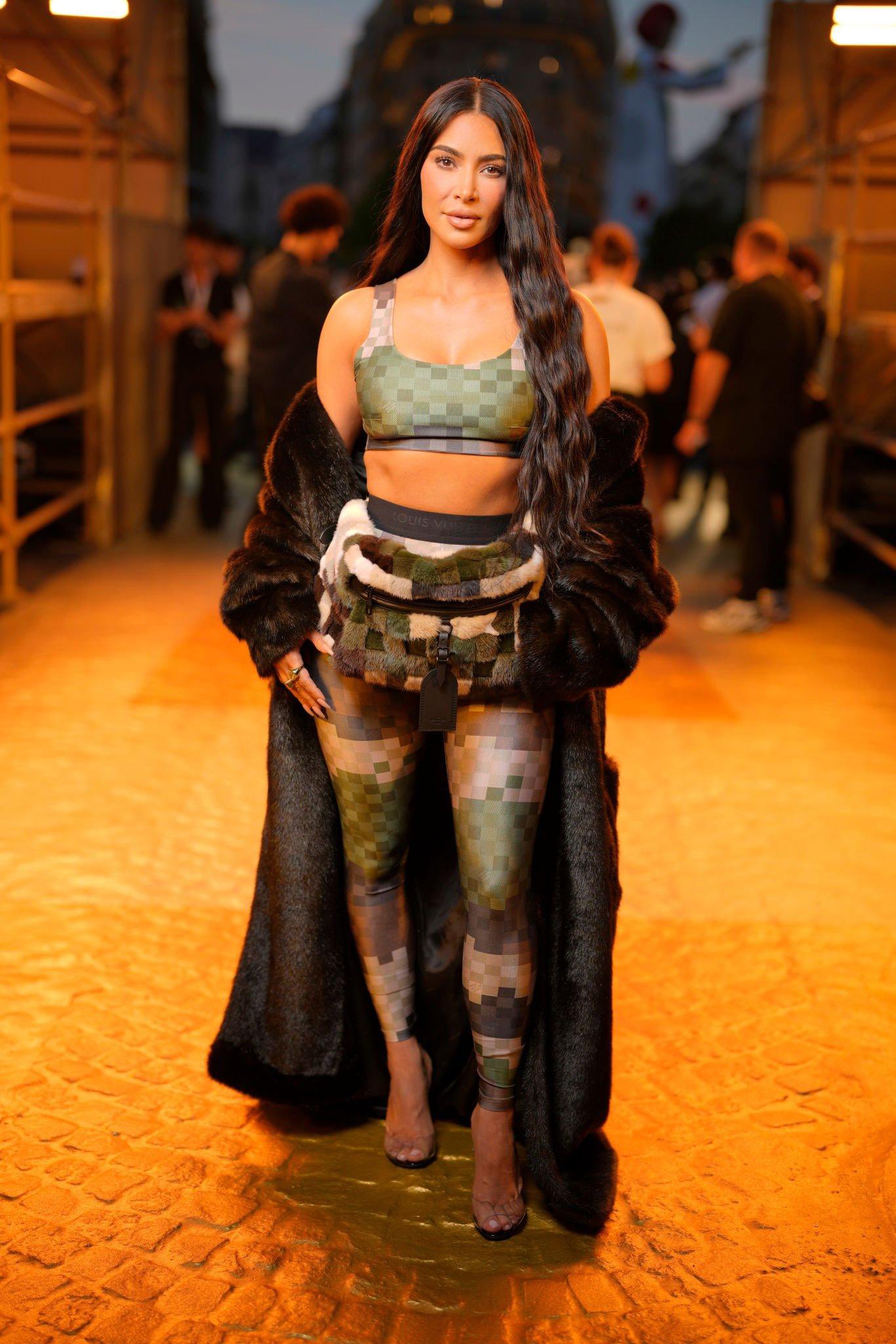 Kim Kardashian at the Louis Vuitton Mens Spring 2024 Show