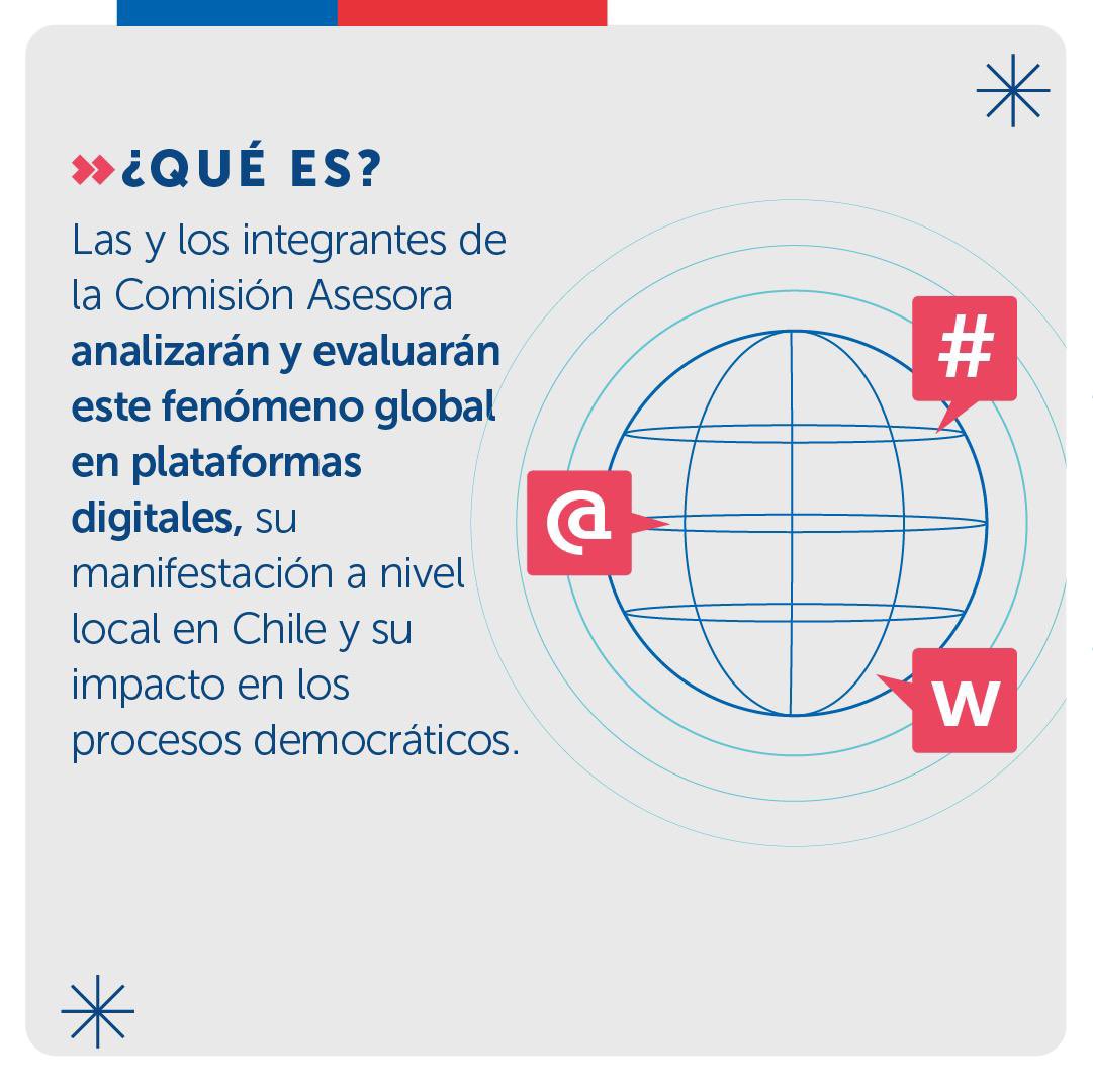 camila_vallejo's tweet photo. La creación de una Comisión Asesora en Contra de la Desinformación pone a Chile en la vanguardia de un desafío a nivel global que impacta nuestras democracias transversalmente.

Pero, ¿en qué consiste esta Comisión? ¿Y por qué es importante el trabajo que realizará? 👇🧵 https://t.co/1MYSEWZu8F