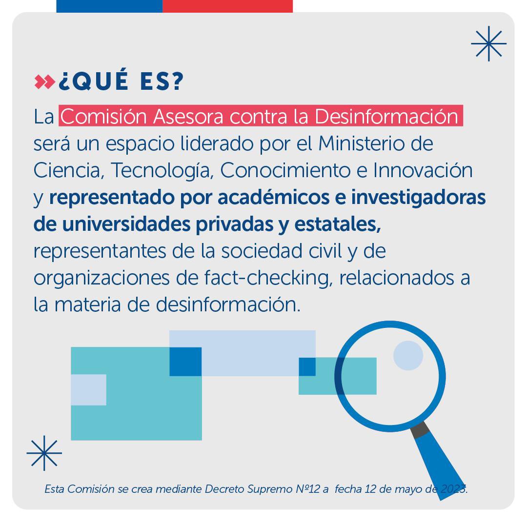 camila_vallejo's tweet photo. La creación de una Comisión Asesora en Contra de la Desinformación pone a Chile en la vanguardia de un desafío a nivel global que impacta nuestras democracias transversalmente.

Pero, ¿en qué consiste esta Comisión? ¿Y por qué es importante el trabajo que realizará? 👇🧵 https://t.co/1MYSEWZu8F