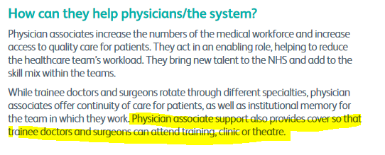 From the Faculty of Physician Associates (FPA) - 'who are physician associates?' leaflet.

Busted.