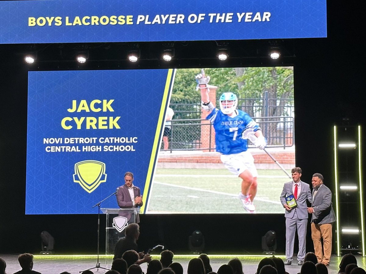 CONGRATS TO <a href="/JackCyrek/">jack cyrek</a> ON WINNING THE FREEP SPORTS AWARD PLAYER OF THE YEAR!!  S/O to <a href="/TaulbeeCal/">Cal Taulbee</a> on being a finalist as well.  <a href="/DCCLacrosse/">DCC Lacrosse</a> <a href="/DCCShamrocks/">Detroit Catholic Central Athletics</a> #CCpride