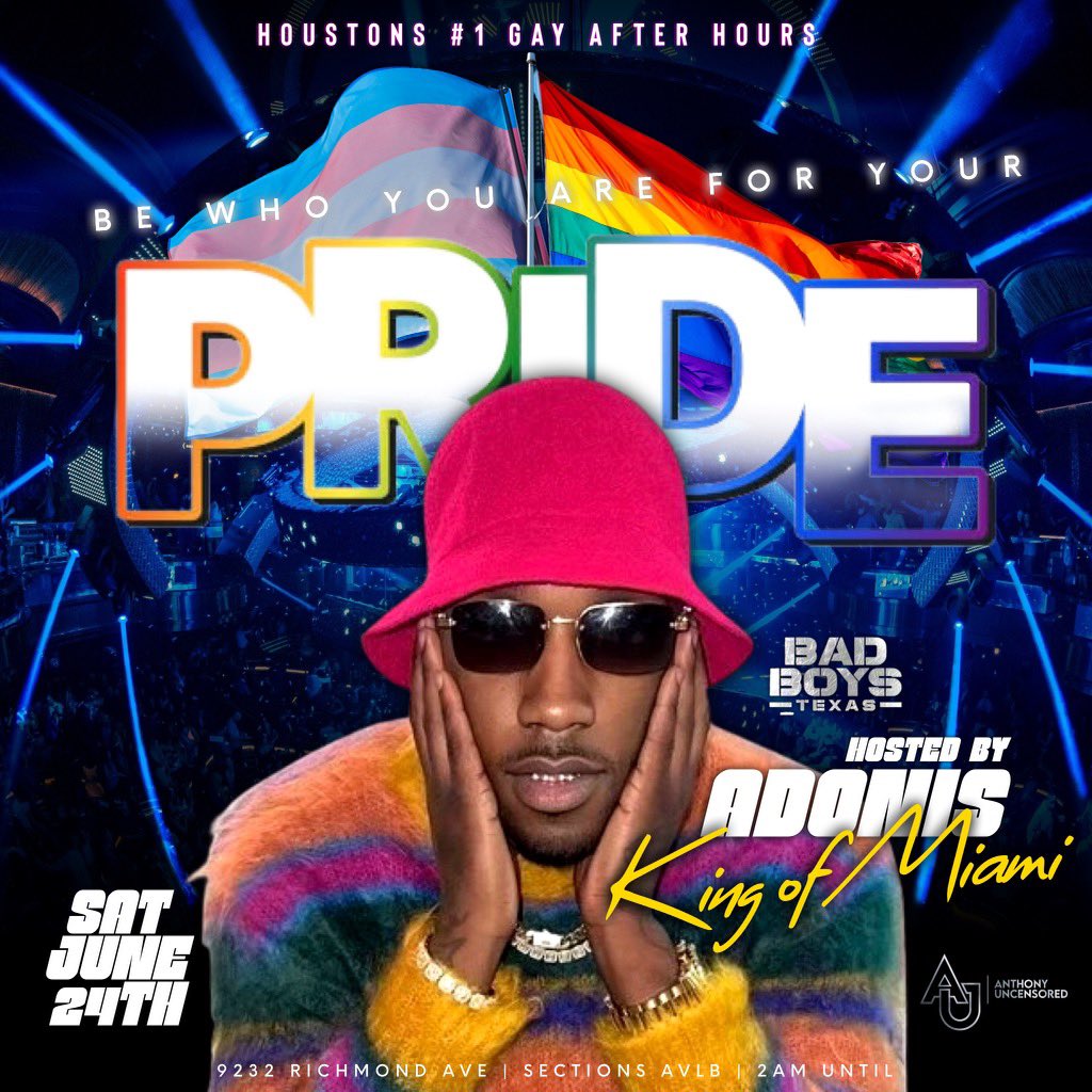 GET READY TEXAS‼️🏳️‍🌈 The King of Houston @AnthonyUncensrd is doing it like no other & bringing the KING OF MIAMI outsideeee‼️ Pull up & vibe with us this Saturday for #HoustonPride 🏳️‍🌈🏳️‍⚧️ only at @HouseHTX!!!