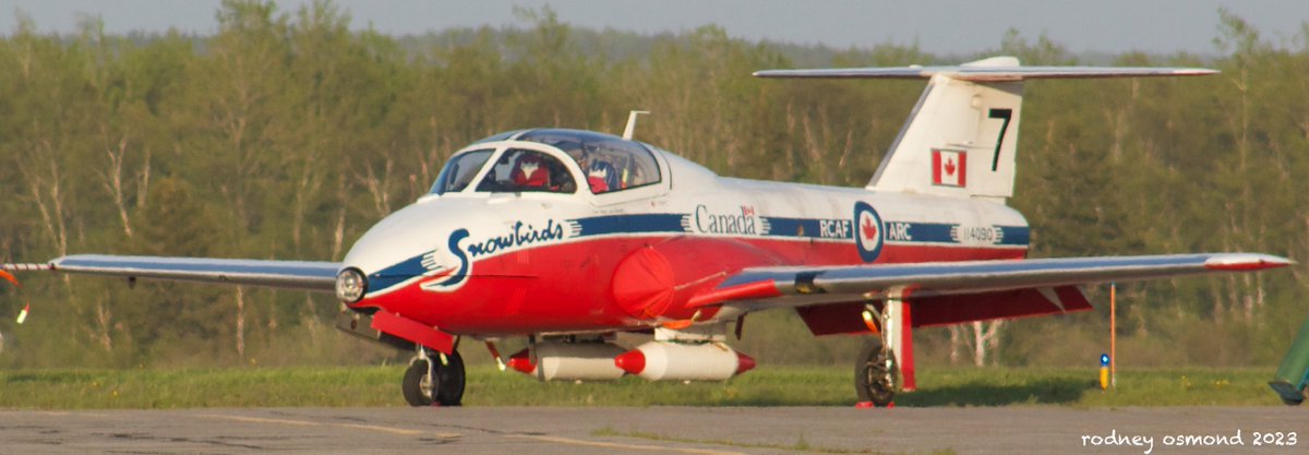 Hopefully they can fly better than they can count! #snowbirds #yqx #luckynumber7
