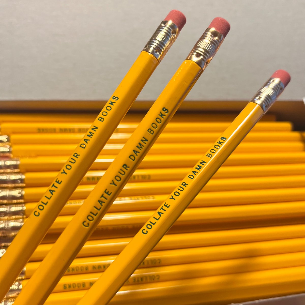 Just in time for CABS-Minnesota, the new batch of cataloging pencils has arrived.

<a href="/BookSeminars/">CABS-Minnesota</a>