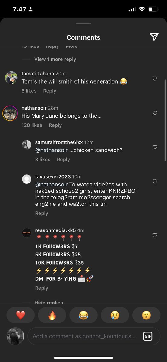 JxstCk's tweet photo. these instagram bots are annoying as fuck but dawg what even is this https://t.co/g4r8JJb1SV