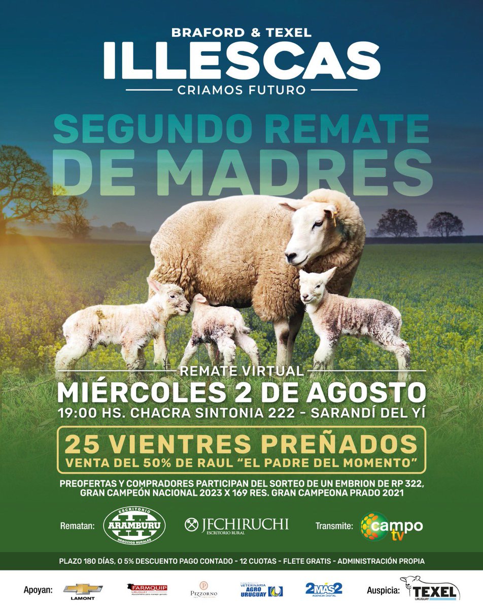 Con mucho gusto les presentamos la segunda edición de nuestro Remate de Madres. Con muchas novedades, con la consistencia genética ya probada que ofrecen nuestros productos, este año sumamos a la oferta el 50% del Gran Raul, el padre que no para de producir de campeones.