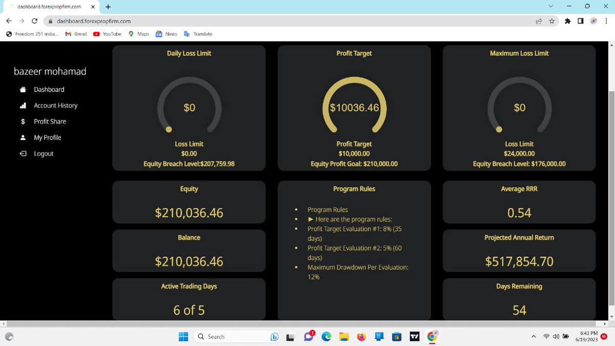 bazeermohamed07's tweet photo. Hi I am completing evaluation phase 1 and 2 passed. Almost 2 days before I am completing but still now I am not getting funded live account @forex_prop_firm @fpfdotcom https://t.co/vT6BWNIPVr