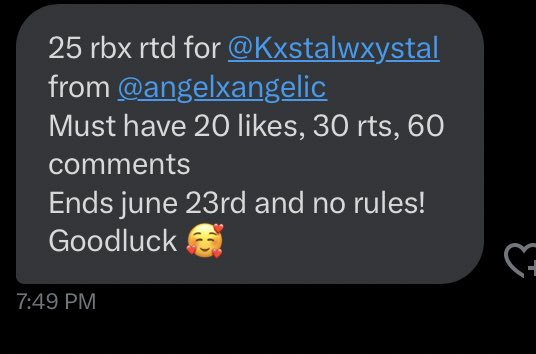 Help got a rtd from @angelxangelic #roblox #robuxrtd #robux