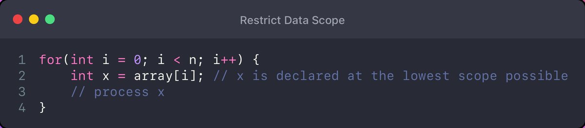 LetstalkRobots's tweet image. 🛰️ Rule 5: Restrict Data Scope: NASA supports the idea of data hiding or declaring variables as they&apos;re used at the lowest scope possible. This approach reduces the amount of code that can access those variables. #DataHiding #Coding