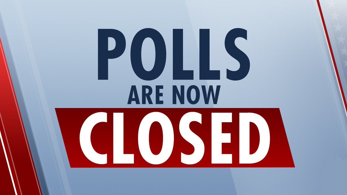 The polls are now CLOSED! Please check our website later tonight for unofficial results reporting. GOODNIGHT!