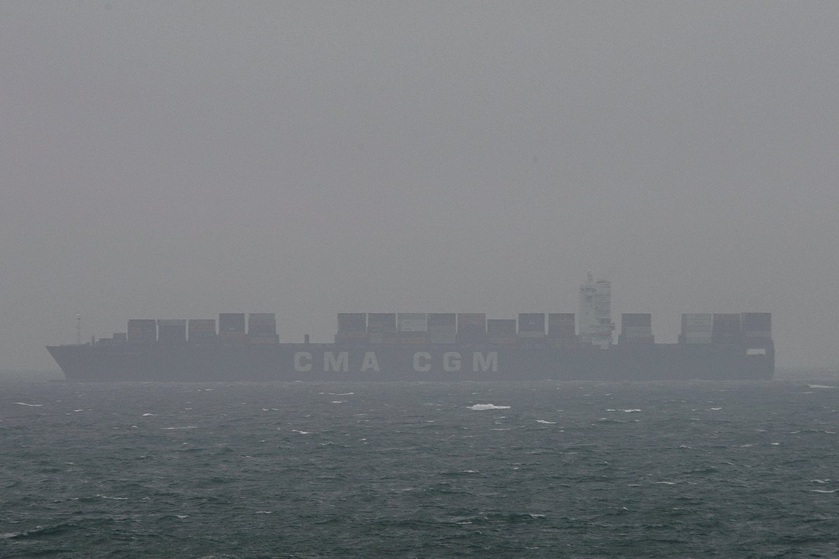 The CMA CGM BUTTERFLY, IMO:9365790 en route to Norfolk, Virginia, flying the flag of Germany 🇩🇪. #ShipsInPics #ContainerShip #CMACGMButterfly