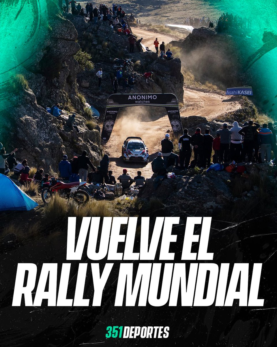 351Deportes's tweet photo. 🚗 El rally argentino tendrá su esperada y ansiada edición 40, cuando el #WRC vuelva al país el año que viene.

👉🏻 Según informó @Cadena3Motor, la máxima categoría del rally mundial regresará a #Argentina 🇦🇷, lugar donde no se corre desde 2019.

🔜 En unos 60 días, se informará oficialmente y se dará a conocer tanto la fecha, como la sede donde se correrá.