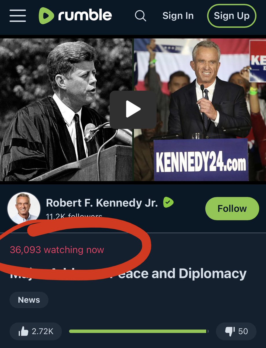 Rumble 🏴‍☠️ RUM on Twitter "Rumble vs YouTube 🥊 RobertKennedyJr"
