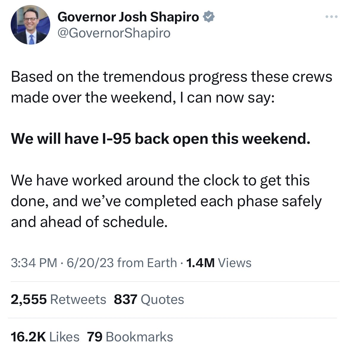 The highway overpass collapsed just ***9 days ago***

Progress is a policy choice.