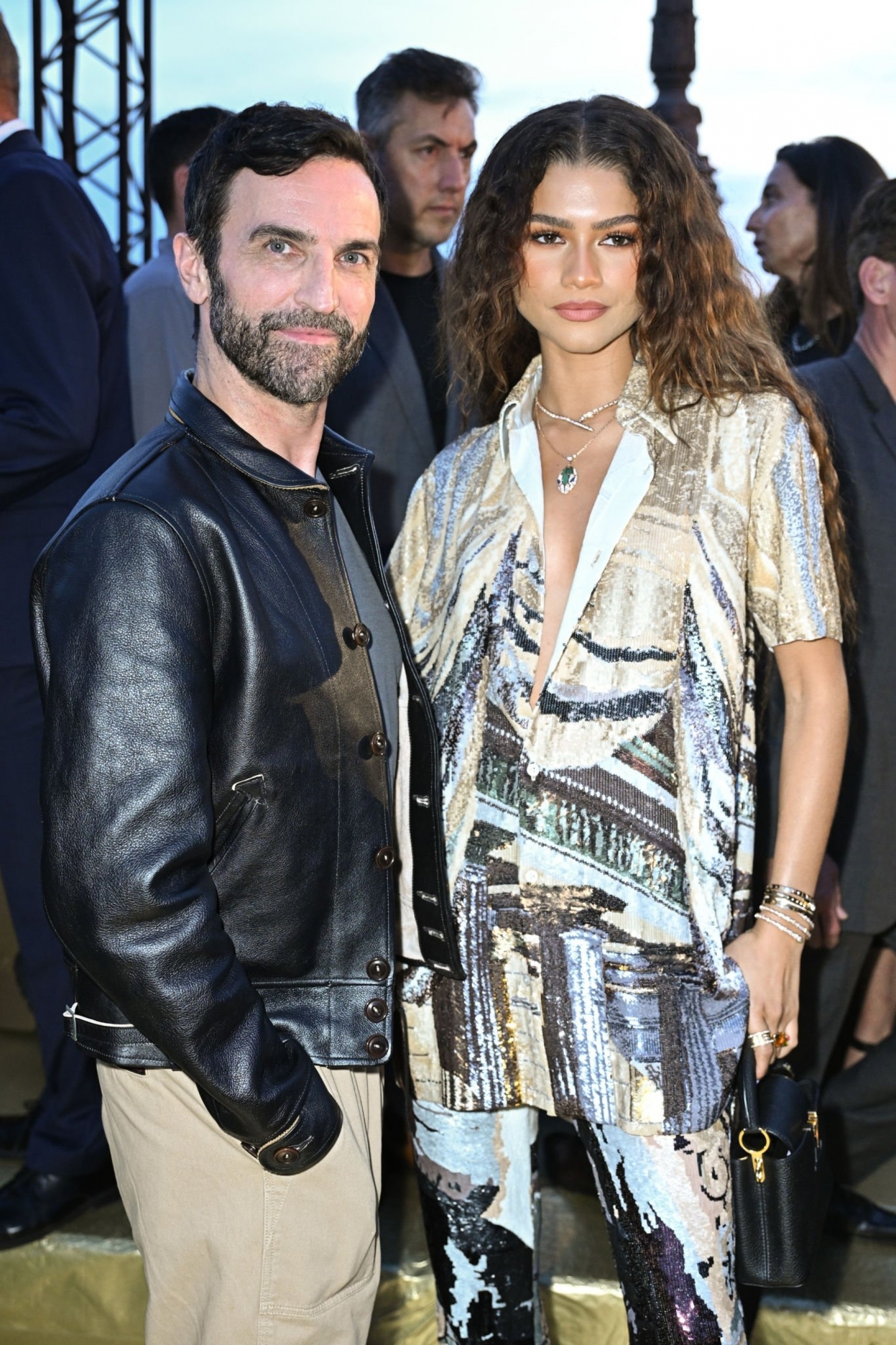Zendaya Updates 🇵🇸 on X: Zendaya & Nicolas Ghesquiere for Louis  Vuitton's Menswear SS24 show in Paris  / X