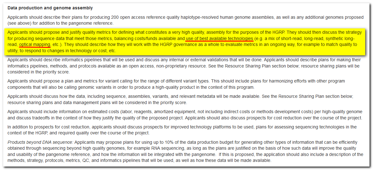 GregLarssen's tweet photo. $BNGO - Bionano

20-Jun-2023  -  Department of Health !!!

Who needs FDA approval when the  Department of Health and Human Services  specifies OGM as one of the technologies it wants to see used in the submission of 200 high quality human genomes as part of the U.S.'s contribution to the Human Pangenome Project !!!

https://t.co/G1WbOKHou8

For those who are not sure whether in genomics "optical mapping" effectively means Bionano, here is an excellent history of "optical mapping" (OpGen has left the "optical mapping" market, and Nabsys is yet to be in the market after 9 rounds of funding, the latest being last November) :

https://t.co/5FaHm3kZlv