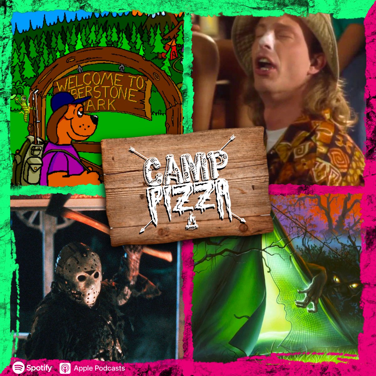 lftovrpizzaclub's tweet photo. Grimey &amp; Derek invite you to spend the hazy days of Summer with them at Camp Pizza, the Summer camp of our dreams! We cover all of our favorite camp things in pop-culture, from Goosebumps to Friday the 13th, and everything in between.

Listen here -> https://t.co/VKD1hbgzVh https://t.co/xSfXqSJD7G