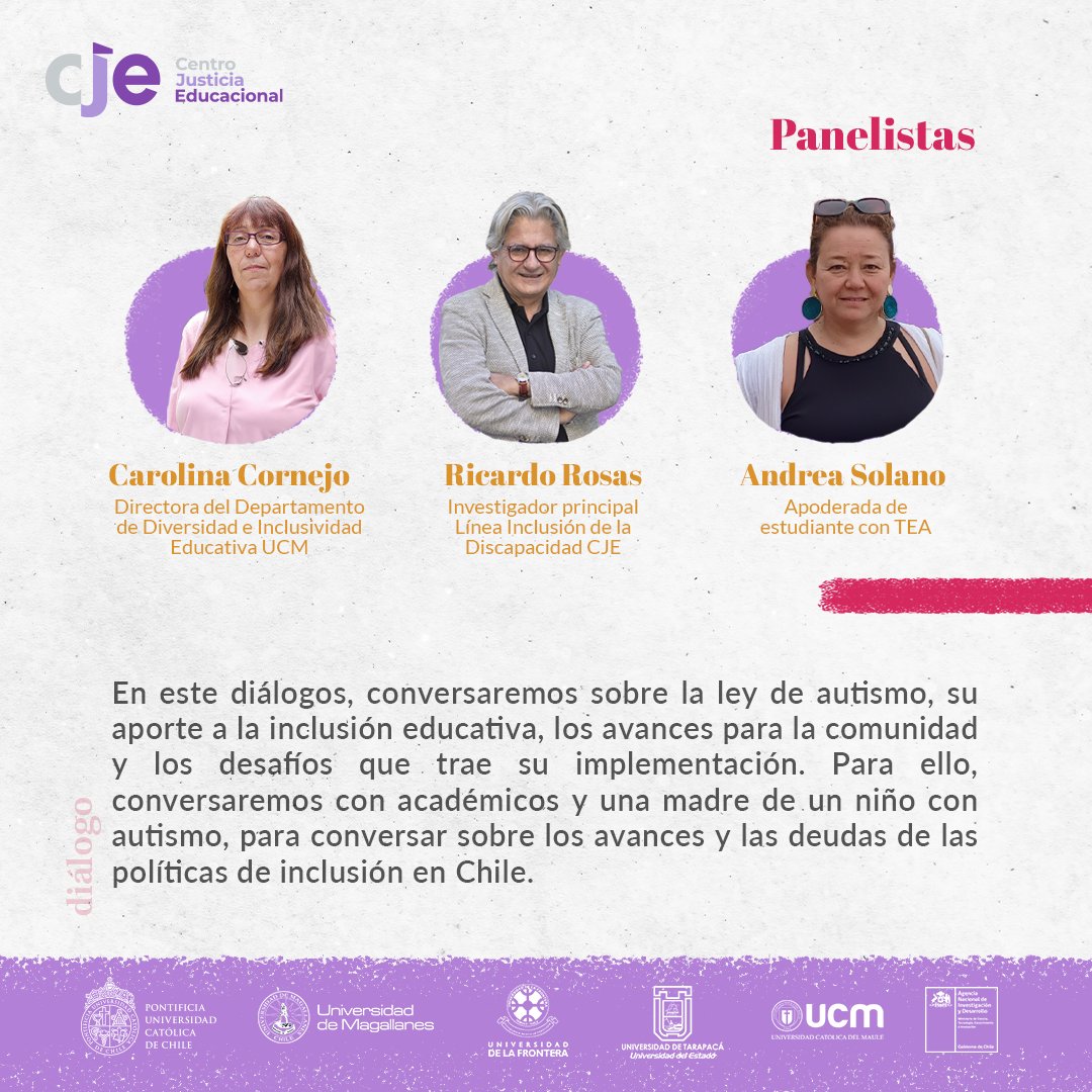 justiciaeduc's tweet photo. 📣 ¡No te pierdas un nuevo #Diálogo! 👇🏽
En el abordaremos la nueva #LeyTEA, su aporte a la inclusión educativa, los avances para la comunidad y los desafíos que trae su implementación.

Inscripción aquí: https://t.co/1NbnswZ5yy 🔗 https://t.co/c9IX1LXEkn