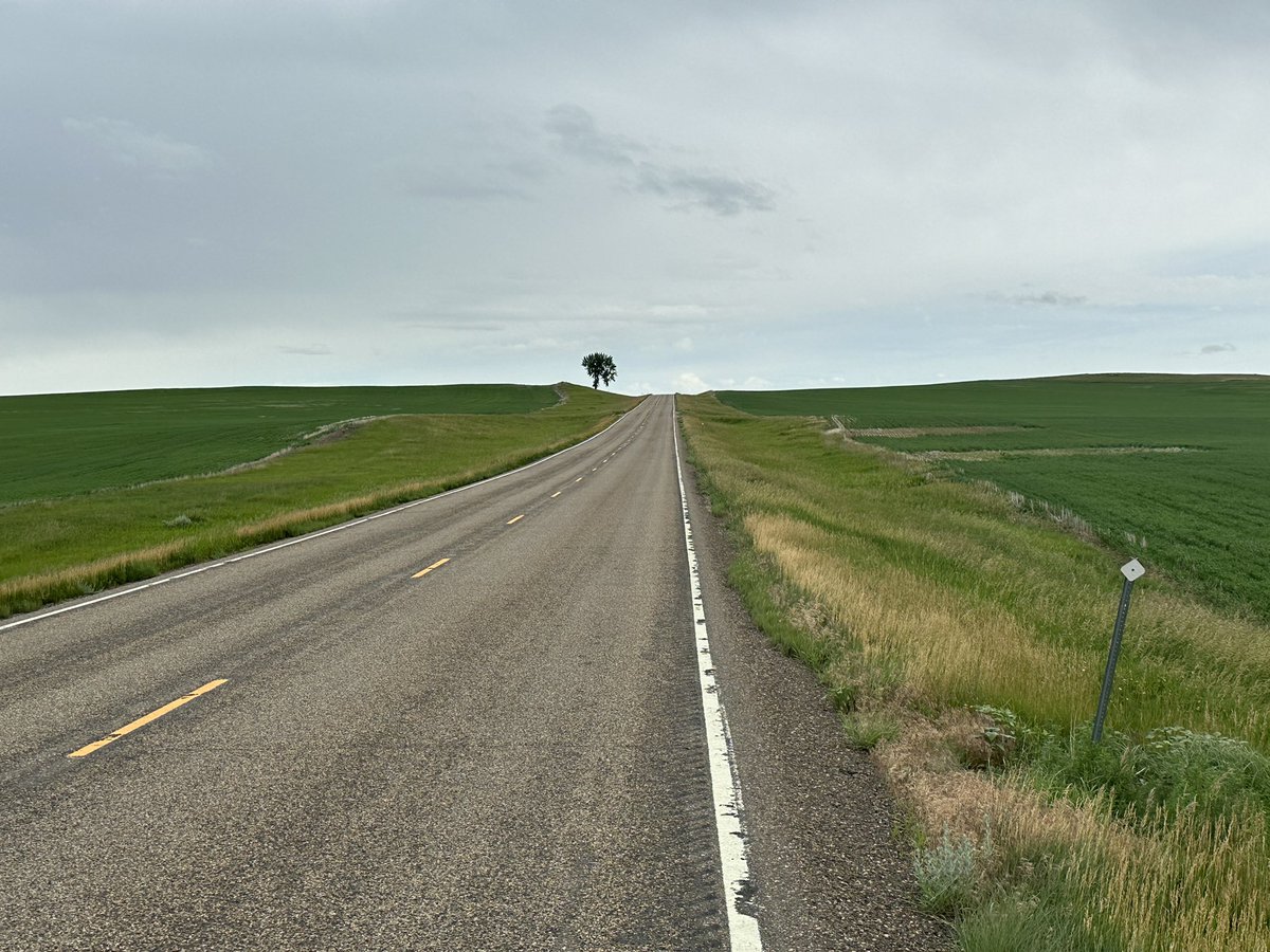 Day 79: Jordan,MT to Richey,MT - 63 miles.  Started the day east of the construction zone near Jordan.  10 miles of muddy gravel road (did these miles yesterday).  SUV got pretty muddy (see pic).  Rolling hills and a threat of rain that didn’t show up (sprinkles only). Good day!