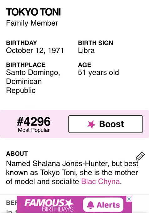 Fun Fact: (since we're on the topic of ethnicity.) Did y'all know that Tokyo Toni Blac Chynas mom is