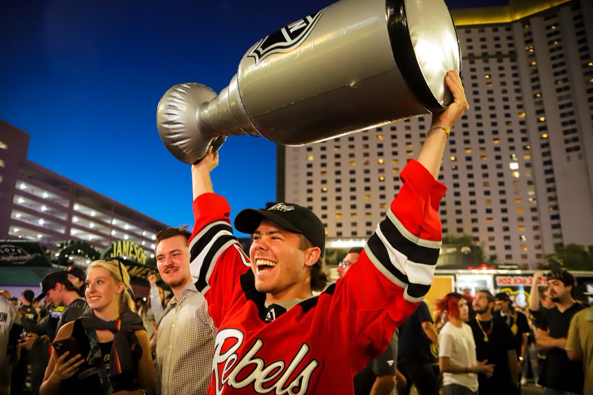 From Vegas Born to Stanley Cup Champions! 🏆🌟

UNLV Rebel Hockey is standing tall with our NHL champs, the Vegas Golden Knights! ⚔️

And they said Las Vegas wasn’t built for a major league sport 😉 We’re so honored to room with the Stanley Cup @citynationalarena this season!