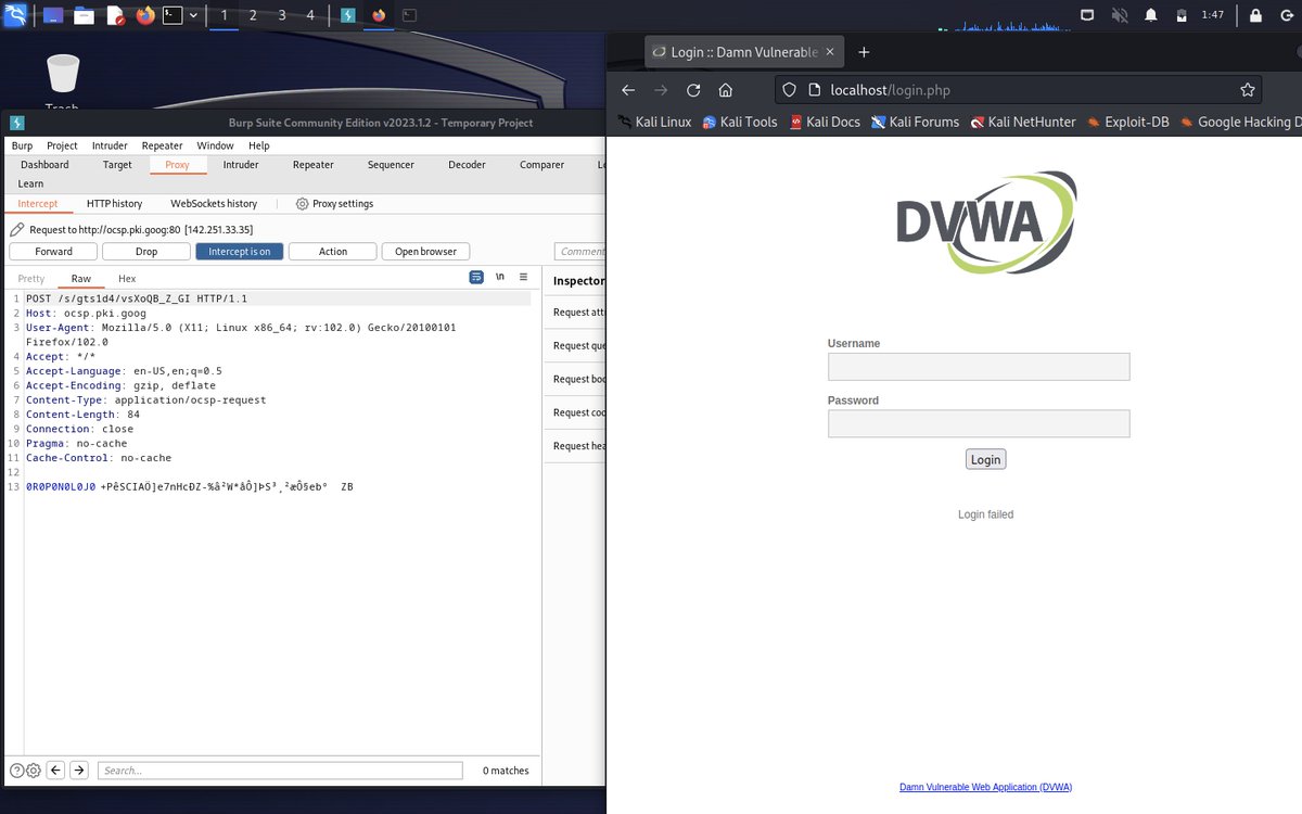 Day 44 of Networking Basics for Hackers by @three_cube Chapter 12 - The HTTP Protocol. * HTTP Protocol * Status Code * HTTPS * Pulling DVWA Image using Docker * Hacking Web App Authentication with BurpSuite