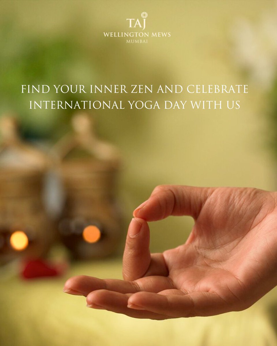 Find your inner peace and celebrate the International Day of Yoga with us at Taj Wellington Mews Mumbai

#Taj #TajWellingtonMewsMumbai #Mumbai #Tajness #TajHotels #InternationalYogaDay #SouthMumbai #Colaba #LuxuryServicedApartments #LuxuryResidences