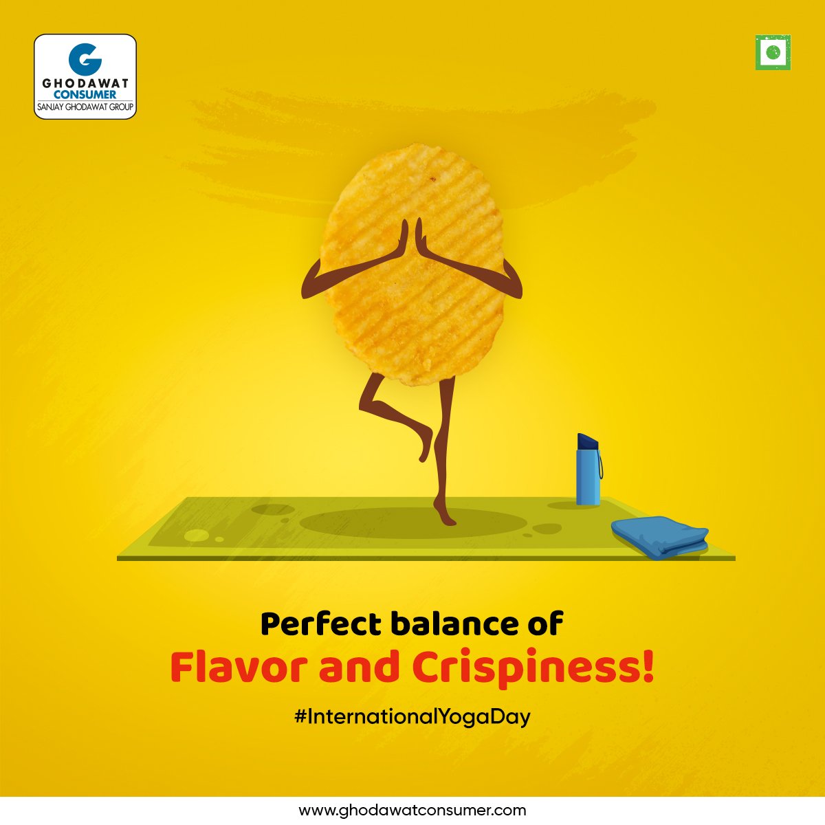 Namaste and crunch away!
Savor the moment and embrace the perfect balance of flavor and irresistible crunch this Yoga Day. Let our snacks be your crunchy companions on your path to mindful snacking.
#GhodawatConsumer #SGGRising #OneSGG #Tasty #InternationalYogaDay #Foodie #Yummy