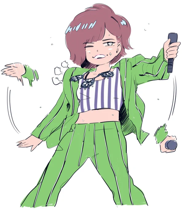 マイベスト竹内朱莉は、『大人の途中』@武道館です。爆イケチャラ男のパラパラ最高。たけちゃんの未来に祝福を! #アンジュ横アリ0621