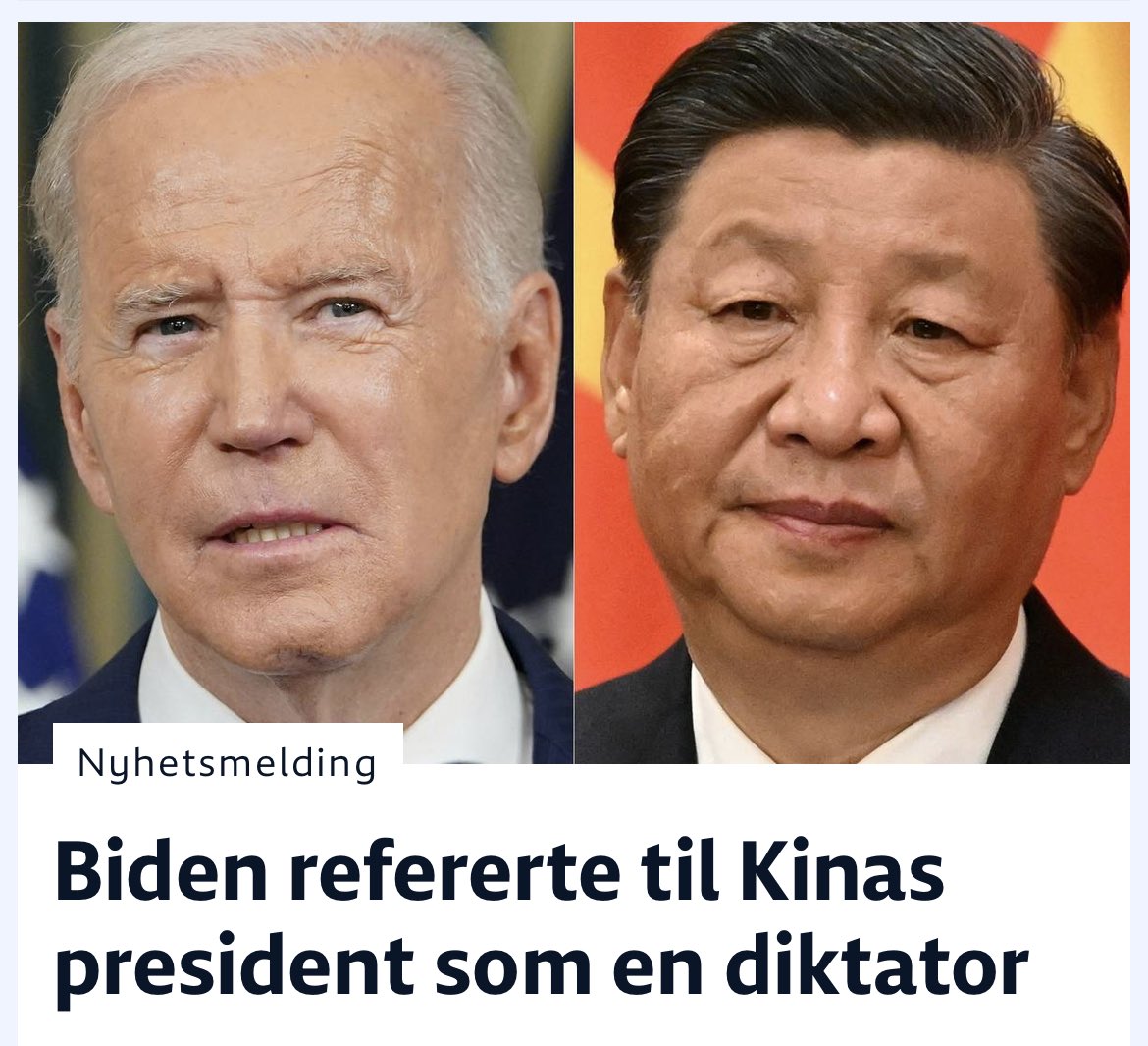 Neste nyhet: Biden mener jorda er rund og vann er vått.