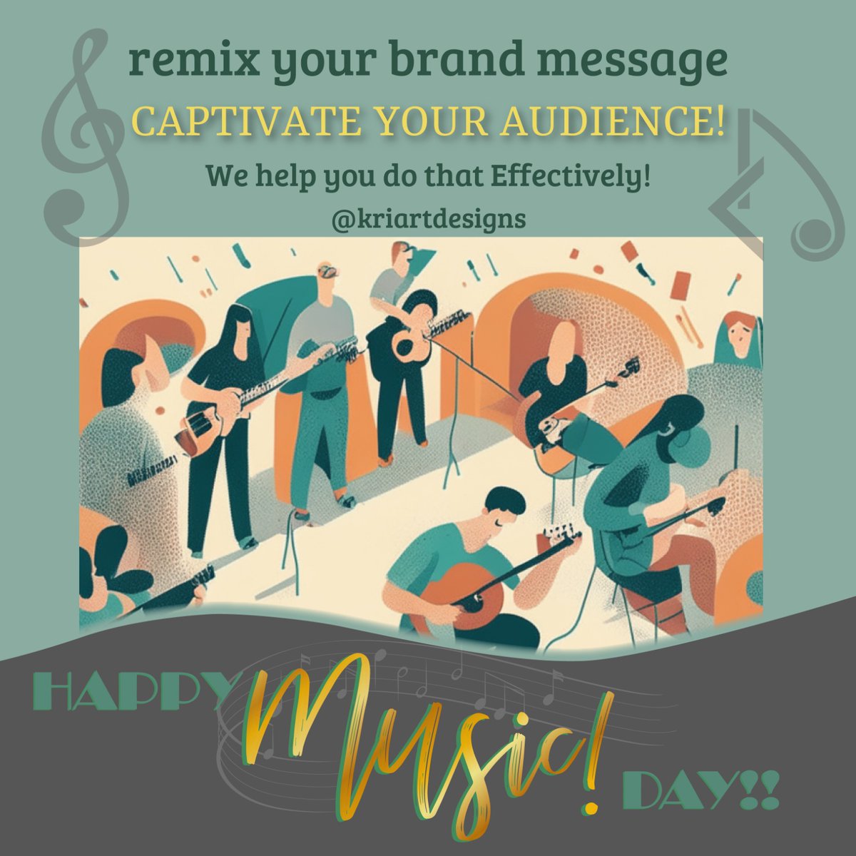 RuchiMangaldas's tweet photo. World Music Day:
🎧 Consider us your DJs, remixing your message 🎵 so it hits all the right notes 🎶 with your audience!
#music #day #world #worldmusic #musician #everyday #worldphotographyday #musicallyindia #musicachilena #worldexplorer #worldrecord #kriartdesigns https://t.co/NOoq65zsbN