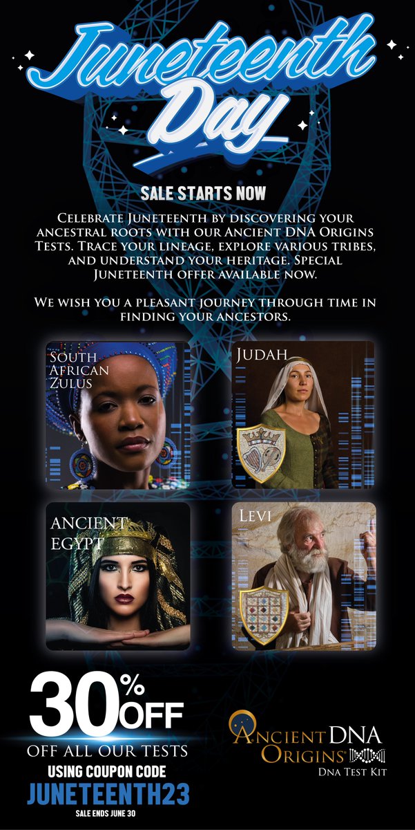 AncientDNAHub's tweet image. Discover your ancestral roots with us! #JuneteenthWeekend #Juneteenth2023 #JuneteenthDay #Juneteenth