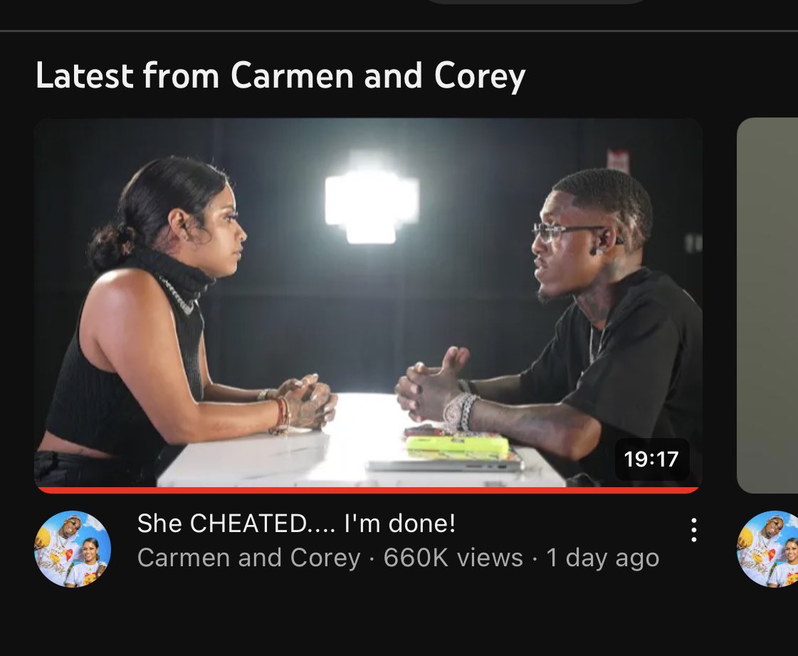 im so proud of carmen she stayed on ha 10,buh corey was irritating tf outta me😂😂😂