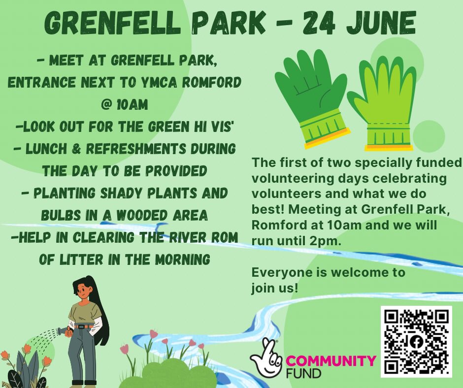 💚Grenfell Park, #Romford this Saturday, come and get involved - do what we do best together, with lunch & refreshments provided! 💚 let me know if you can make it, please don’t just turn up as I need numbers☺️ #Community #MayorsCommunityWeekend #LondonStrongerTogether #Havering