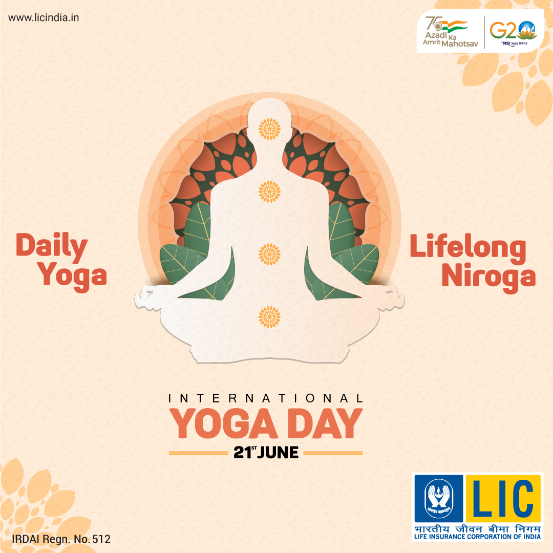 LICIndiaForever's tweet photo. #internationalyogaday #internationalyogaday2023 #InternationalDayofYoga #LIC https://t.co/zuUhCNQZnA