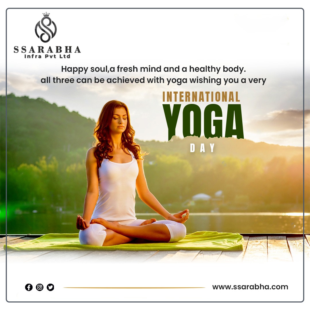 'Find your inner zen and peace in the comfort of your dream home this International Yoga Day.'

#Location: Hyderabad
.
.
#ssarabhainfra
.
.
.

#bestrealestatedevelopersinhyderabad #realesate #realestate #highriseapartments #openplots #commercialproperties #gatedcommunityvillas