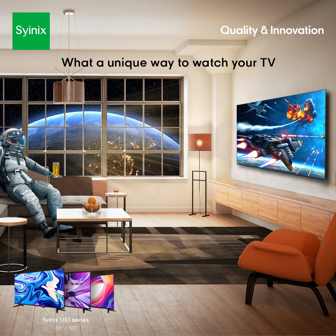 SyinixKE's tweet image. What a unique way to watch your TV 😎
UHD 4K TV discover rich details
1000+ hours unlimited content including Netflix and Youtube
HDR PQ Technology
24W HIFI BOX Speaker
ke.syinix.com/.../syinix-bes…...
#androidtvs #u51series #midyearsale