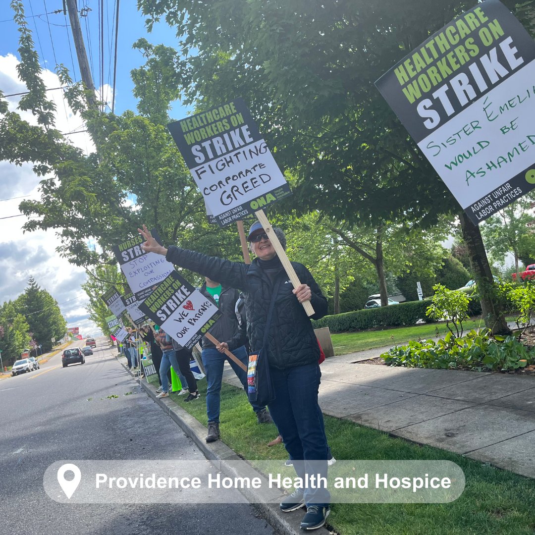 OregonNurses's tweet photo. ✅ Day 2 of #ProvStrike
The energy on the line remains high! Thank you to everyone who joined us at Seaside for our rally! To learn more about the strike, check out https://t.co/1G1HxiQQJ5
#RecruitRetainRespect #WeAreONA #caregivers #clinicians #healthcareworkers #solidarity https://t.co/LlOa4kLrSB