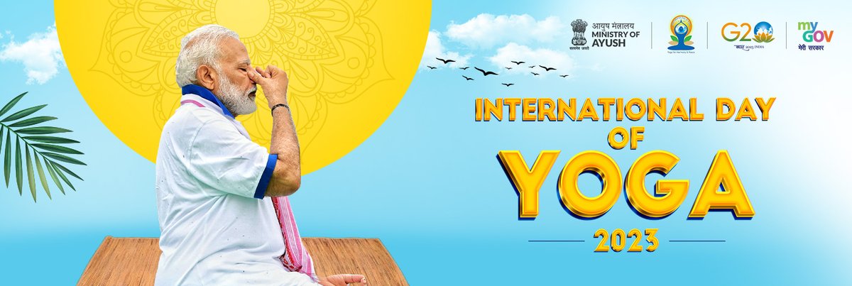 Greetings to all on #InternationalYogaDay. Through the practice of yoga, we find inner peace, strength, and well-being. Embrace the transformative power of yoga and let it guide you towards balance and harmony! 🙏🕉️