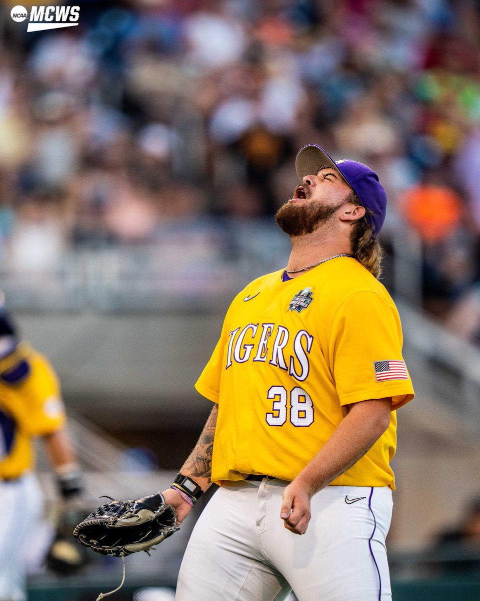 NCAABaseball's tweet photo. It just means more in Omaha!

#MCWS x @LSUbaseball https://t.co/6oteDcExuc