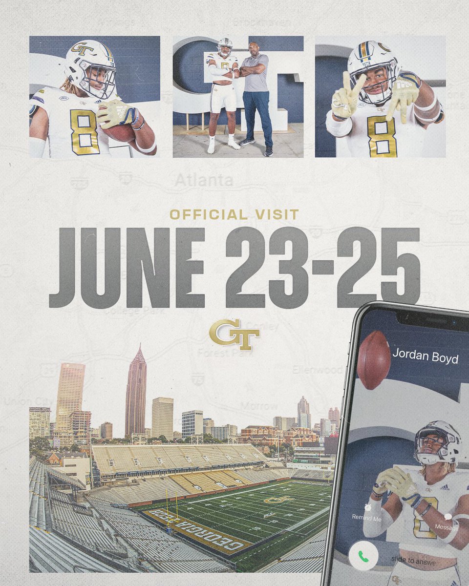 📍ATL!!! #togetherweswarm 🐝 <a href="/GeorgiaTechFB/">Georgia Tech Football</a> <a href="/Coach_MColeman/">Marco Coleman</a> <a href="/_CoachThacker/">Coach Andrew Thacker ⁸</a> <a href="/DefCoachBake/">Coach Brian Baker</a> <a href="/DBryant18/">De'Angelo Bryant</a> <a href="/SilverBluffFB/">Silver Bluff Football</a> <a href="/DAWGHZERECRUITS/">Dawg House Recruiting</a>