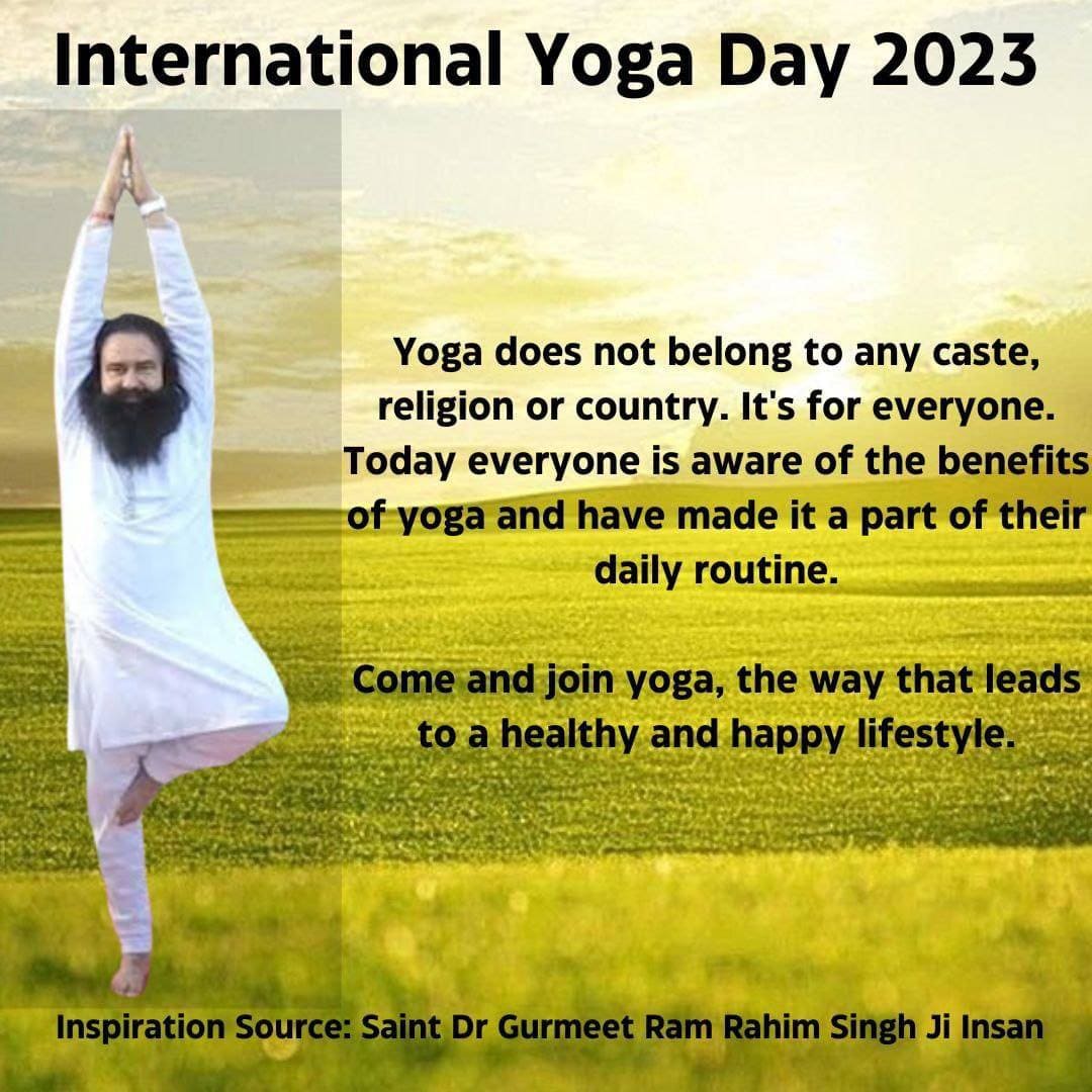 Saint Gurmeet Ram Rahim ji tells that if the method of meditation is practiced continuously along with Pranayama, then the memory power of a person gets boosted and the mind also remains calm. #YogaDay
#InternationalYogaDay 
#InternationalYogaDay23