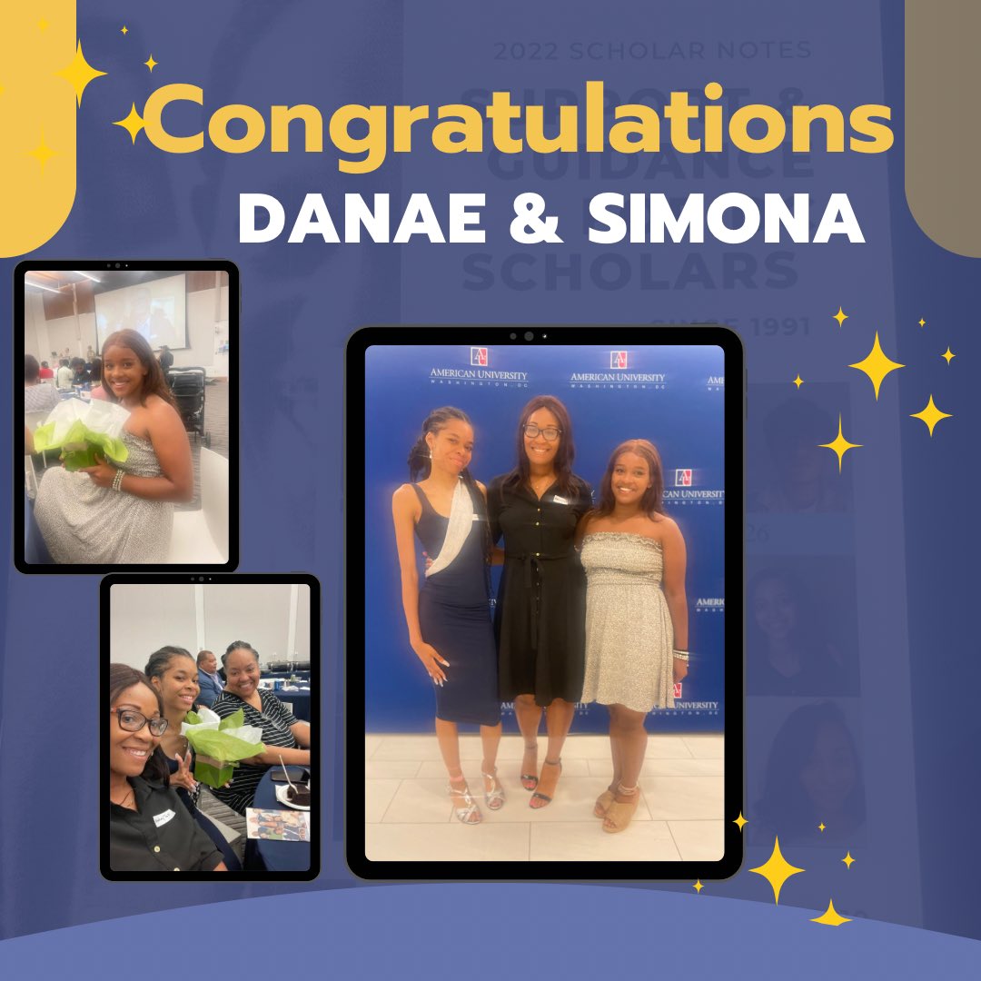 TheSEEDSchoolDC's tweet photo. We would like to extend congratulations to our Class of 2023 valedictorian Miss. Danae B, and Miss. Rediate (Simona) A. on becoming the 2023 Abramson Scholarship Foundation recipient.

#CollegeCounseling
#CollegeReadiness
#FalconPride🦅
#Scholarship 
@dcpcsb https://t.co/Kuul8ryX59