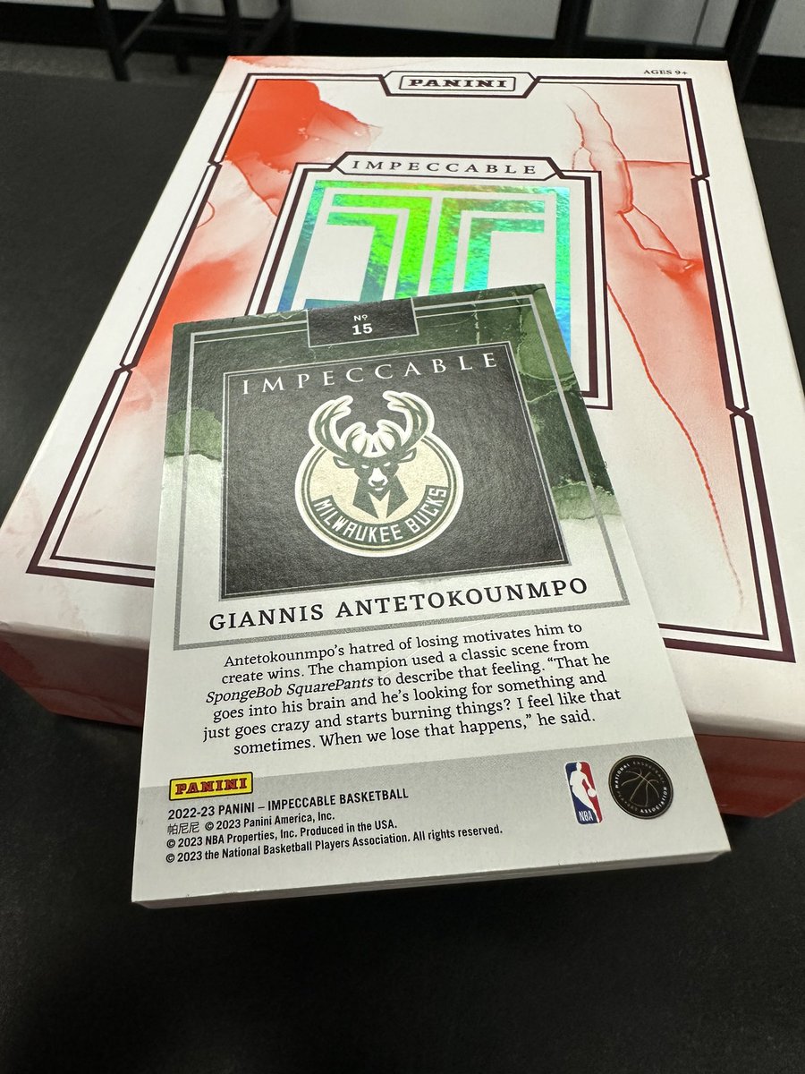 Top customer pull of the day @surfcitycards #giannisantetokounmpo #impeccable #silverbar #bucks #panini #logoman #1oz