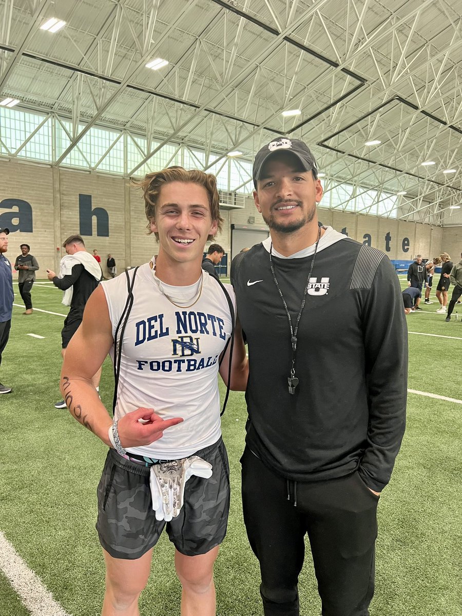 JackChrist71088's tweet photo. I had a great time at the @USUFootball camp! Thank you to @DBCoachWhite for some great coaching throughout the camp. https://t.co/rsu1n7T9RD
