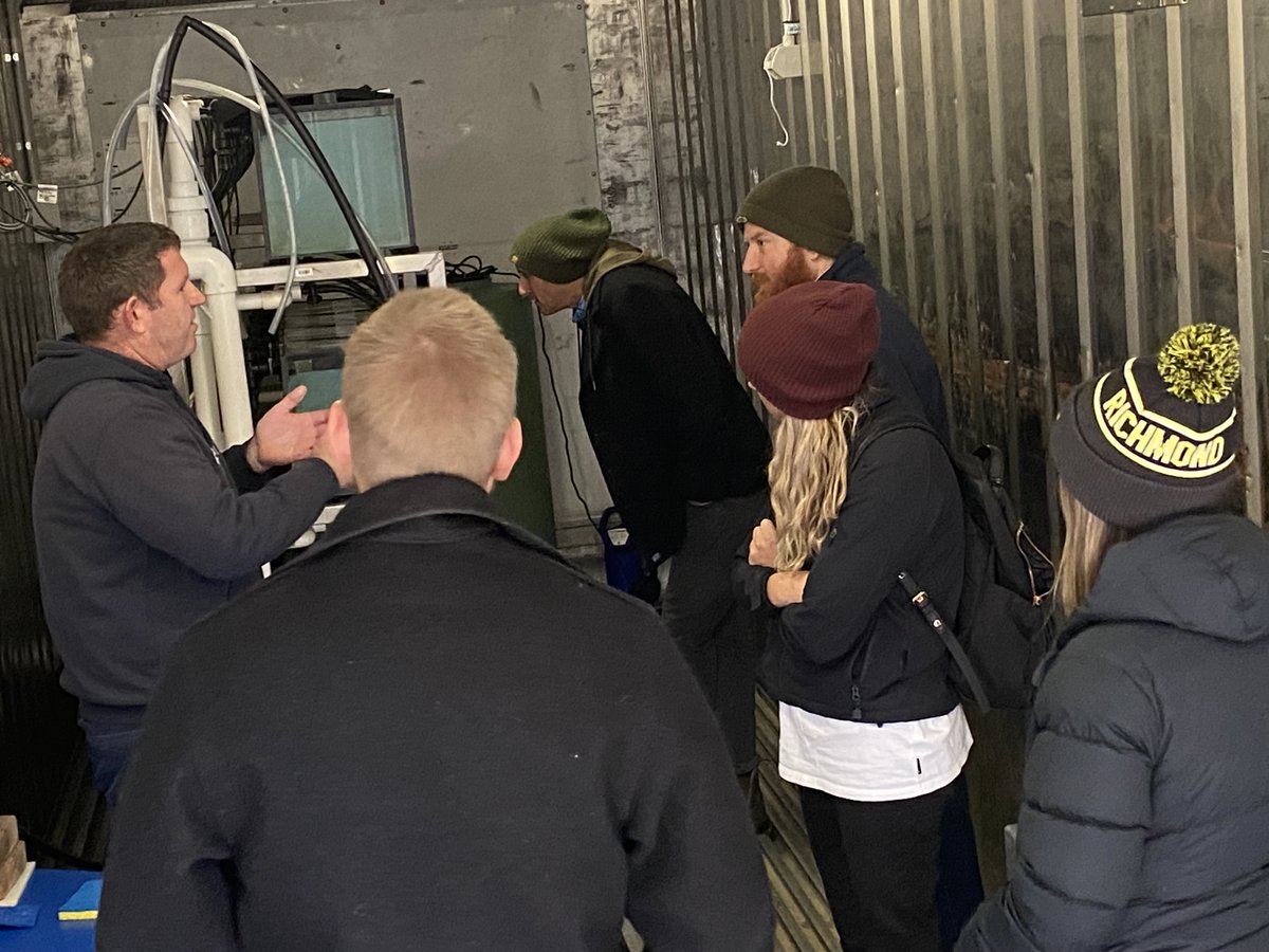 Today we hosted the DPI @nswdpi, Threatened Species Group to tour our facilities and show some of our threatened species' research with stocky galaxias, Macquarie perch and Murray crayfish. #Theatenedspecies #fisheriesresearch