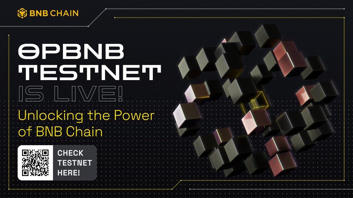 Introducing opBNB: Unleashing a New Era of Scalability.

- Introducing opBNB, a cutting-edge scalability solution on BNB Smart Chain (BSC). It ensures a seamless experience for users, developers, and projects, while driving blockchain innovation. 

bnbsmartchain.com/opbnb-unleashi…