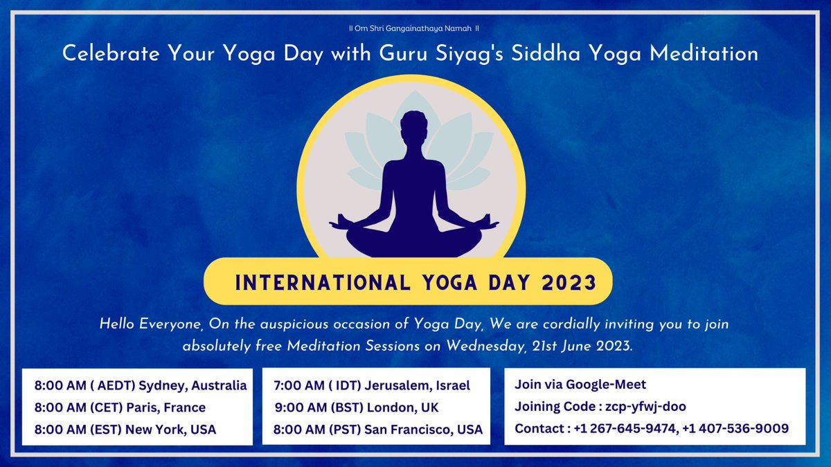 When you practice Siddhayoga taught by Kalki Avtaar Guru Siyag you find yourself drifting off to sleep more easily and getting better quality sleep.
#yogaforoneworldonefamily