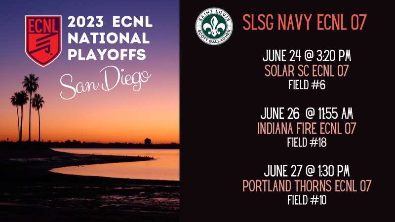Slsg navy ecnl 07 girls schedule for San Diego🔥🔥