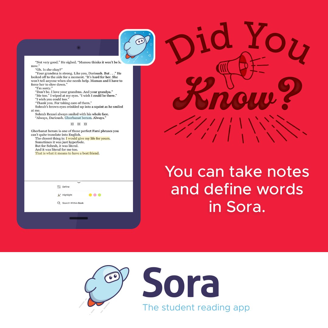 📚 #TipTuesday Did You Know? 🌟✍️ Take your note-taking and vocabulary-building skills to the next level. 📝💡 Discover the wonders of Sora, where you can effortlessly jot down notes and define words as you dive into captivating stories. 🤩🔍📚
#SoraApp